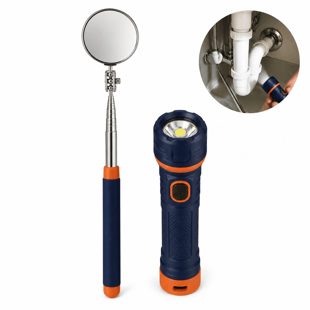 Pipe Inspection Mirror & Light